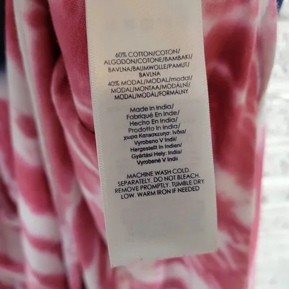 Chaps Women's Plus Size 2X 4th of July Shift Tank Dress Red Blue Asymmetric D1E - Picture 11 of 12